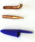 Eletrodo p/maquina solda ponto BluePonto:(cada) p/soldar inox.... p/solda prata.... 3mm x 40mm (D+C)