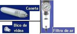 Acessórios: Protetor do visor (mono,bi,trijato) pct. 10 unid. Pedal elétrico completo... Bico de jat